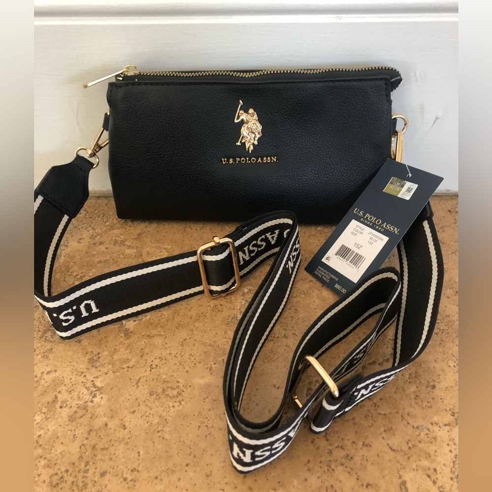 U.S. POLO ASSN - NWT CLASSIC  CROSSBODY BAG + BLACK